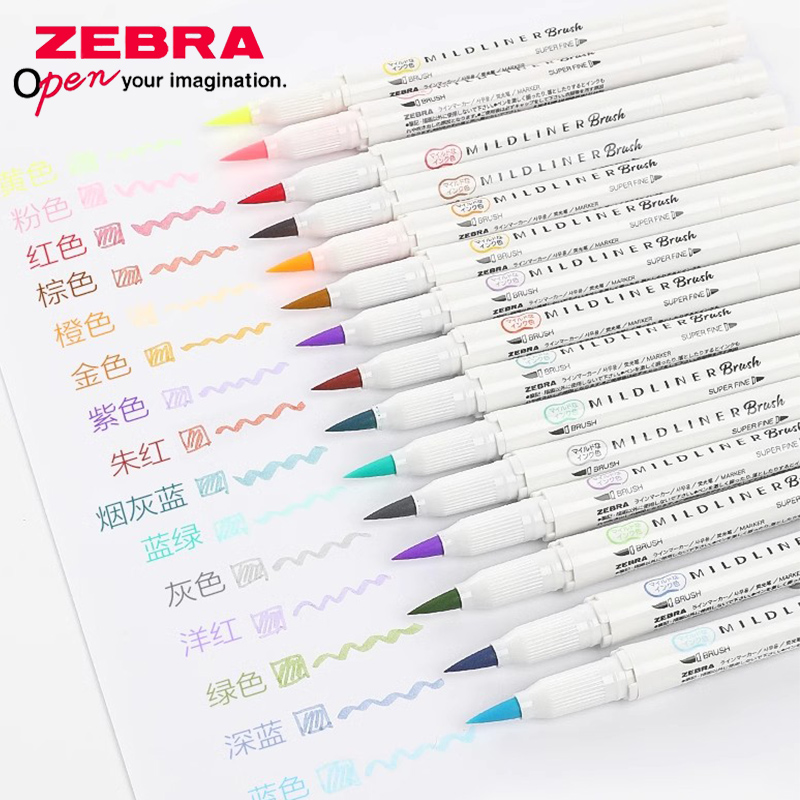 Zebra Pen Mildliner - Japonya ZEBRA çift uçlu işaretleyici fırça