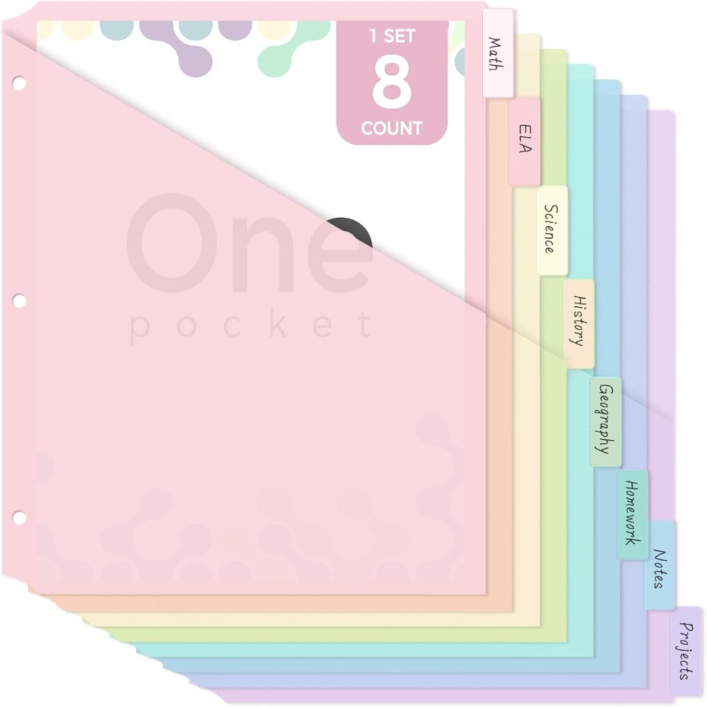 8 adet Dayanıklı A4 Pastel Kla - Tab Divider A4 incelemesi ve fiyatı