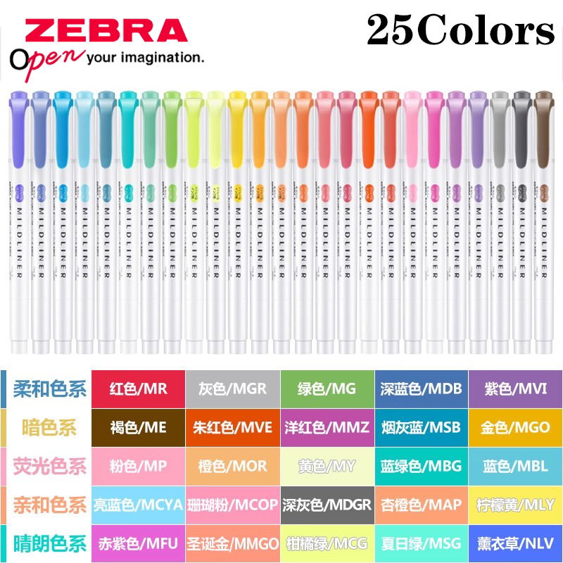 25 Renk Japonya ZEBRA Mildline - Zebra Pen Mildliner incelemesi ve fiyatı